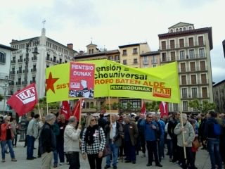 Celebrating Labour day  in Pamplona, Thursday 1st May.